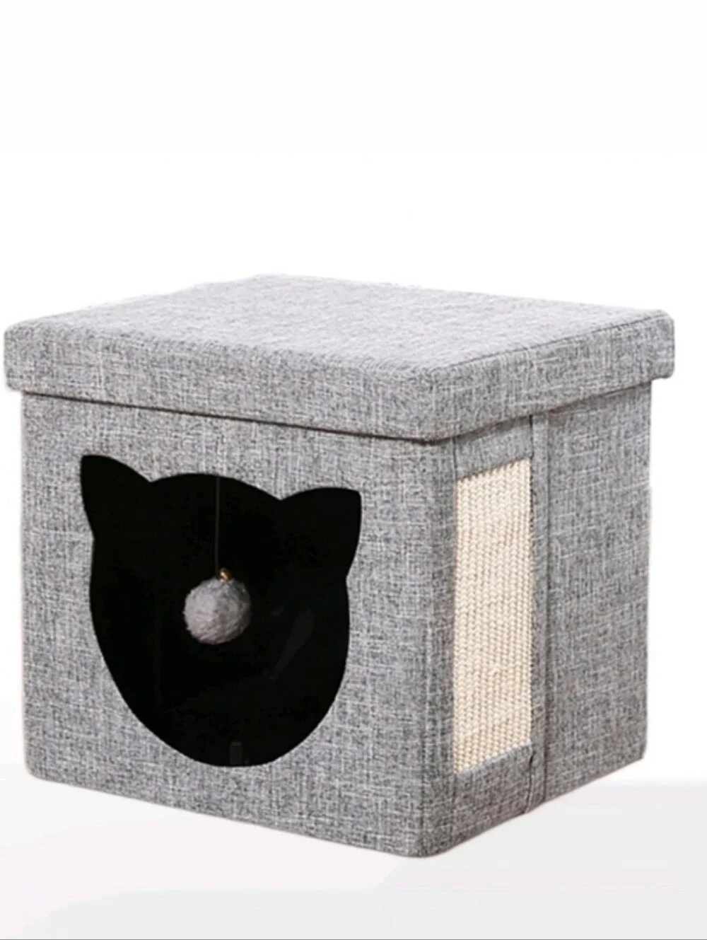 Vibrant Life Cat Cube Condo In GRAY, Satisfy your cat's desire to play and rest!